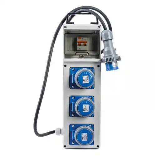 VB Electric quadro elettrico PL220/3 potenza max 3 kw in termoplastico con interruttore differenziale magnetotermico cavo 2 m IP67 Laatste Versie