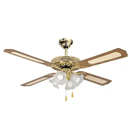 Beperkt Aanbod ventilatore a soffitto con luci mod Old America 3 velocità 60W Diametro 130 cm norme CE