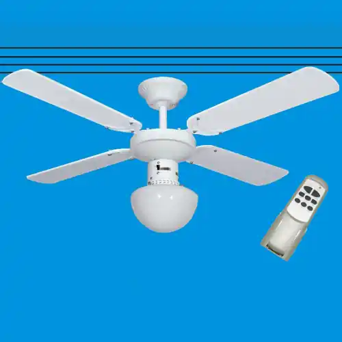 Ventilatore a soffitto con telecomando ø 105 cm bianco 60 W con 3 velocità ventilatore a pale dotato di luce Beperkte Voorraad