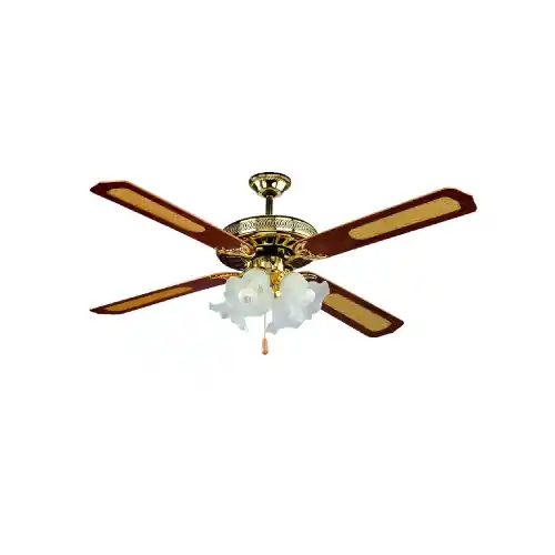 Ventilatore a soffitto ø 132 cm con 3 velocità 70W ventilatore a pale dotato di 4 punti luce e interruttore con catenella Seizoensaanbieding