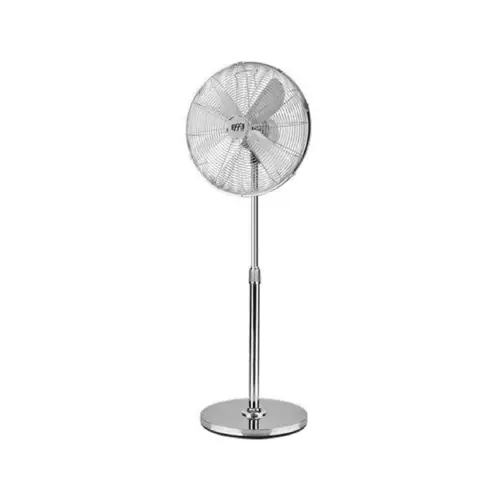 Goedkoop Ventilatore cromo a pavimento EFFE Ø 400 mm a 3 velocità 50 W con griglia di protezione