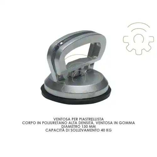 Ventosa per piastrellista ø 130 mm capacità 40 kg corpo in poliuretano ventosa in gomma Rechtstreeks Van De Fabrikant