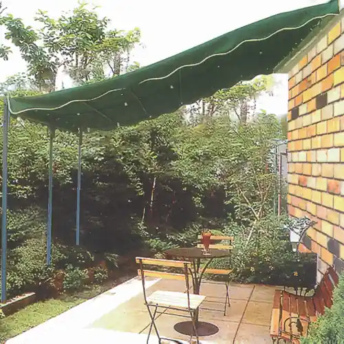 Veranda in acciaio e top in poliestere verde 300x400x280/214 cm fisaggio a muro parete da giardino esterno Gereduceerde Prijs