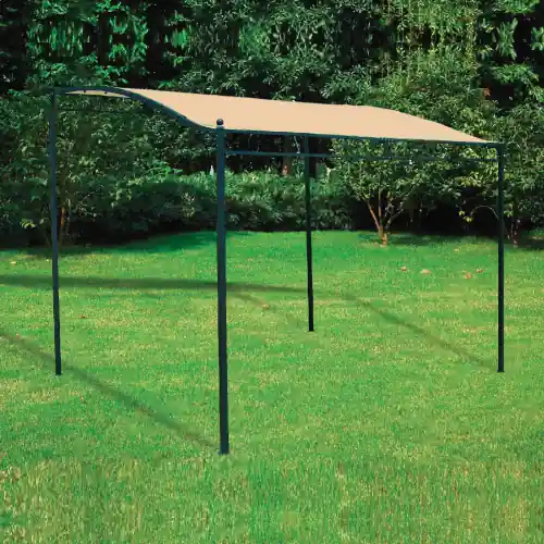Veranda pergola in acciaio verde e top in poliestere beige 250x300x250/203 cm da giardino esterno Nu Kopen