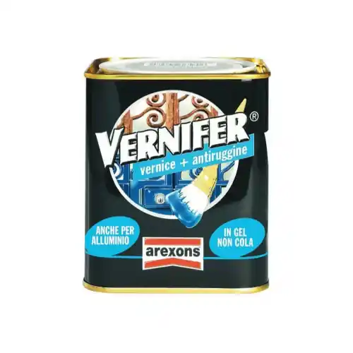 Vernifer vernice con antiruggine antichizzante colore Oro 750 ml smalto ad applicazione diretta su ruggine per ferro (Oro - RAL 4895) Flitsaanbieding