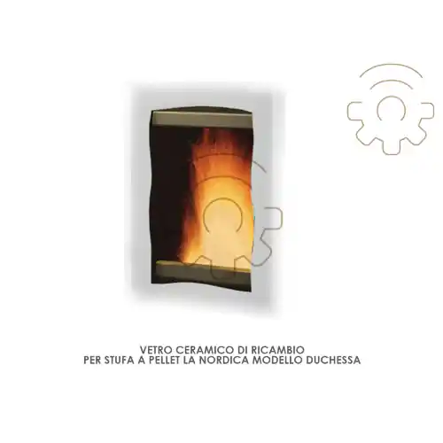 Vetro ceramico originale di ricambio per stufa a pellet Duchessa idro La Nordica Extraflame Betrouwbaar