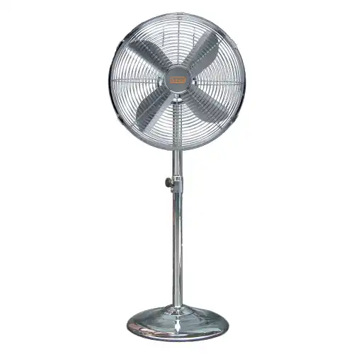 Vinco ventilatore a piantana da pavimento90W 3 velocità oscillante altezza 150cm in metallo cromato Direct Verzonden