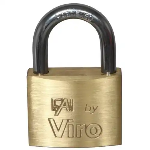 Viro Fai art 555 lucchetto rettangolare 50 mm con arco in acciaio 2 chiavi Nieuw