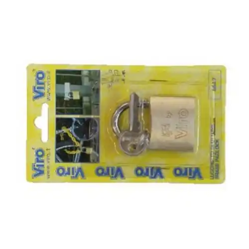 Beperkte Voorraad Viro Fai art 556.7 lucchetto rettangolare base 60 mm in acciaio 2 chiavi