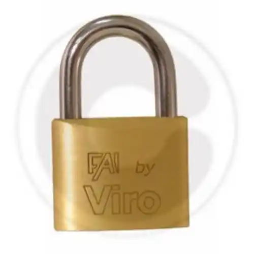 Actieprijs Viro Fai art 557 lucchetto rettangolare 70 mm con arco in acciaio 2 chiavi