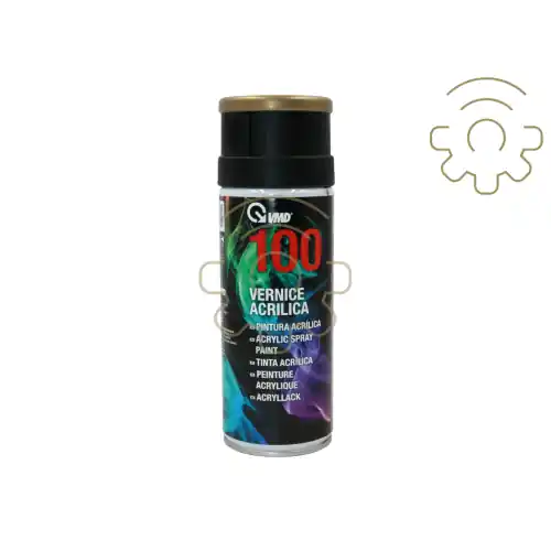 Populair VMD 100 bomboletta vernice acrilica spray 400 ml colore oro pallido