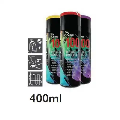 VMD 100 bomboletta vernice acrilica spray grigio argento 400 ml RAL 7001 professionale made in Italy (Grigio Argento RAL 7001) Betrouwbaar