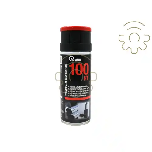 Uitverkoop VMD 100HT bomboletta vernice spray rosso alte temperature 400 ml per camini stufe forni barbecue resistente fino a 600° c.