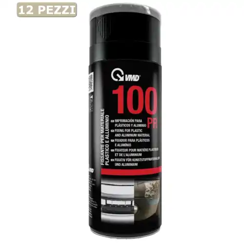 VMD 100PR scatola 12 bombolette spray 400 ml aggrappante fissante per verniciare su plastica e alluminio made in Italy Seizoensaanbieding