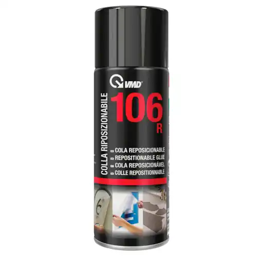 Tijdelijk Beschikbaar VMD 106R colla spray trasparente riposizionabile 400 ml permette di attaccare e distaccare le parti incollate