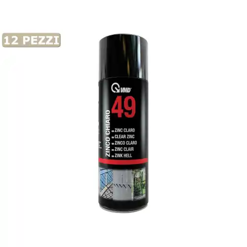Exclusieve Aanbieding VMD 49 confezione 12 bombolette smalto spay zincante zinco chiaro 400 ml made in Italy