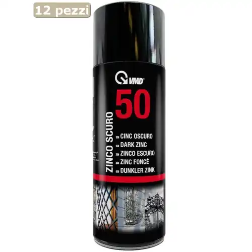 Lage Kosten VMD 50 scatola 12 bombolette smalto spay zincante zinco scuro 400 ml ottima protezione made in Italy