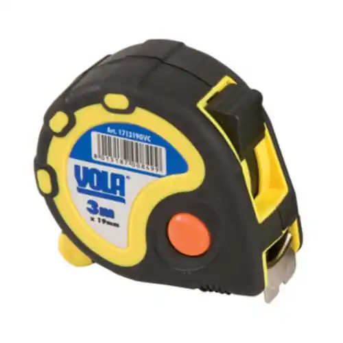 Vola flessometro metro misurazione nastro mtl 3x19 mm ritorno automatico Express Levering