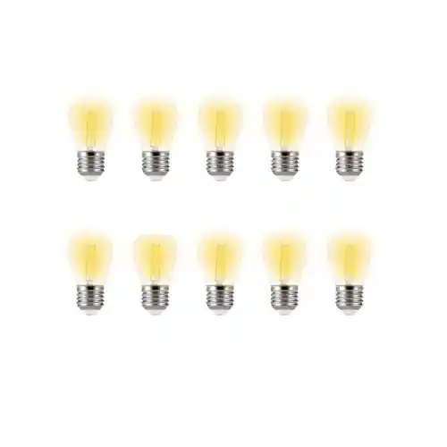 Wisdom XC-4369 confezione 10 lampadine led 2W vetro trasparente a filamento luce bianco caldo 2200K retrò vintage per catenarie Actieprijs