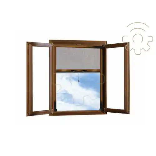 Zanzariera a rullo per finestra con frizione 80x170 colore marrone Ral 8017 zanzariera moschiera Aanbieding