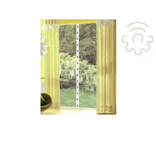 zanzariera con 9 magneti bianco cm 120 x 250 per porte porta Seizoensaanbieding