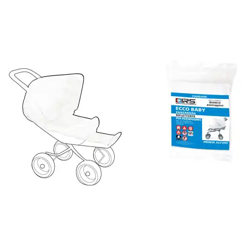 Exclusieve Aanbieding zanzariera Ecco baby riflettente per passeggino passeggini con rete in poliestere bianco