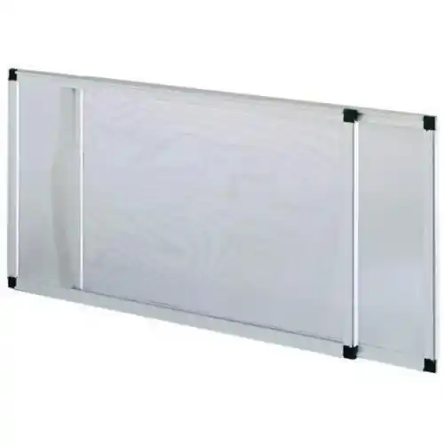 zanzariera estensibile avorio 100x75 cm verticale orizzontale con spazzola Alleen Vandaag