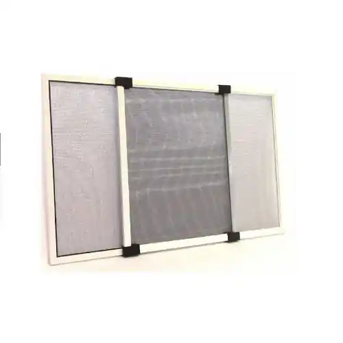 Flitsaanbieding Zanzariera estensibile Avorio Ral 1013 75x50 cm verticale orizzontale con spazzola per finestre e porte finestre con tapparella