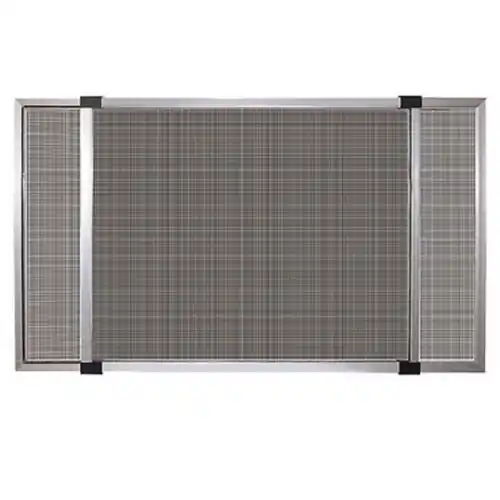 Meest Verkocht Zanzariera estensibile in alluminio argento 100x70 cm con spazzola ai bordi trama fitta in fibra di vetro per finestre e porte finestre con tapparella