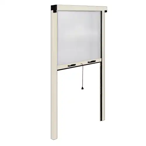 zanzariera IRS-CE alluminio avorio cm 140x250 verticale per balconi balcone Merkproduct