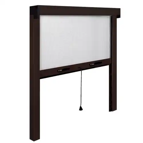 zanzariera IRS-CE alluminio marrone cm 140x170 verticale per finestra finestre Exclusieve Aanbieding
