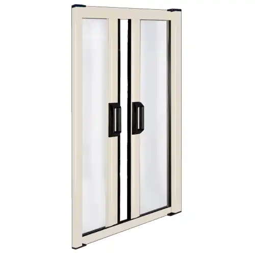 zanzariera orizzontale IRS-CE doppia apertura cm 60/320x250h avorio per balconi Op = Op