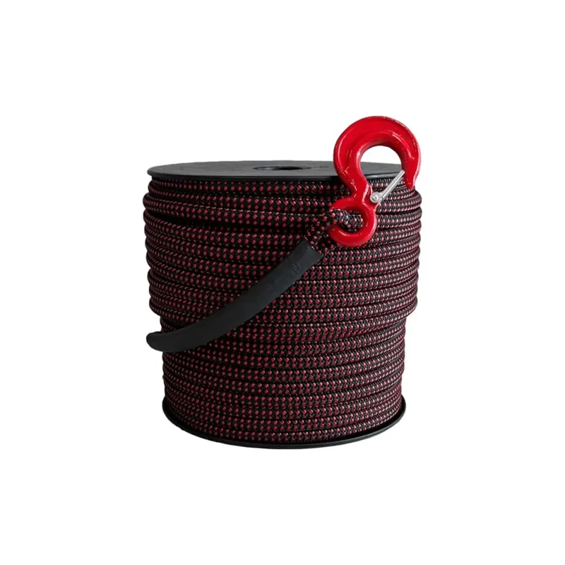 Gecertificeerd Fune tessile ultra resistente - mm.10-100 metri - allungamento ridotto-c/gancio