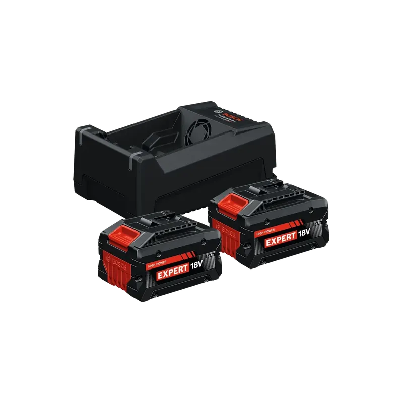 Starter set 5,5ah bosch expert - 2 batterie 5.5ah - con caricatore Rechtstreeks Van De Fabrikant