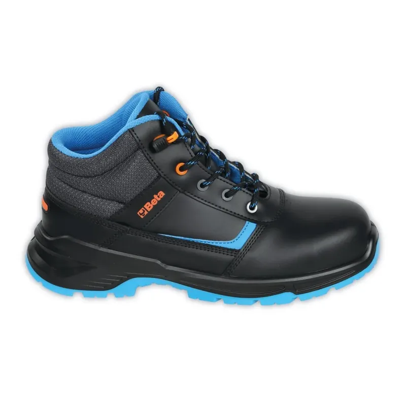 SCARPE ALTE PELLE NERA S3S BP35 7203BP 35 Hoge Kwaliteit