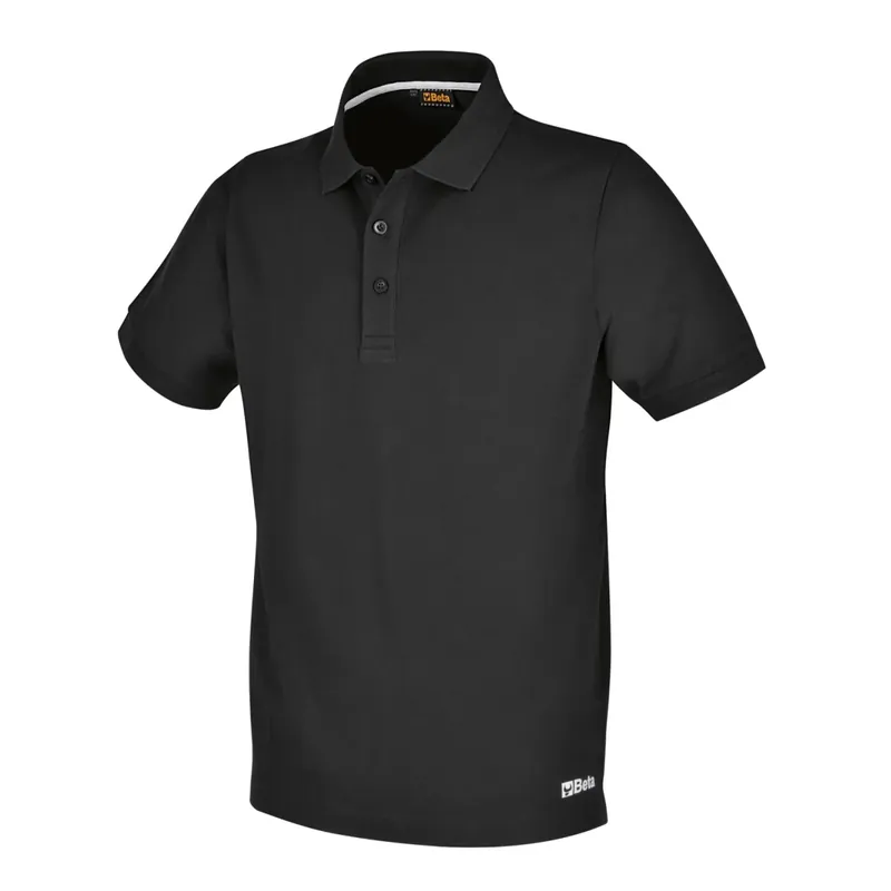 Koop Online POLO COTONE PIQUET 200GR BLACK TG.L 7552N L