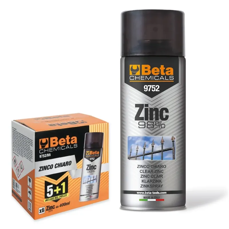 BOX 6 ZINCO CHIARO SPRAY 400 ML (1) 9752/B6 (1) Seizoensaanbieding