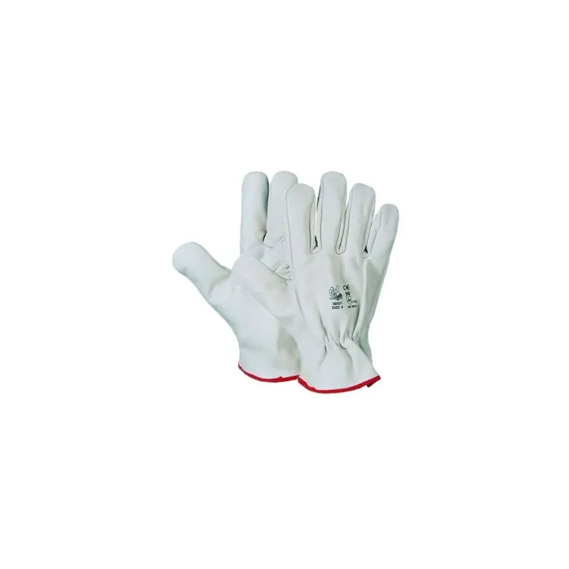 Premium Guanti fiore bianco - tg.l/10 - bordato