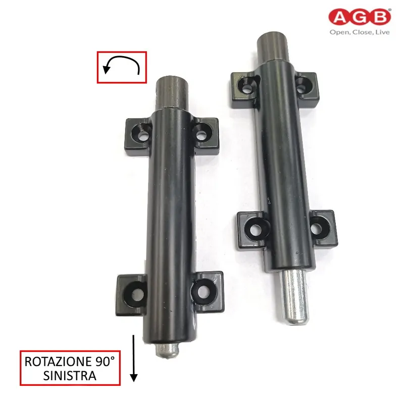 Chiusura Verticale Nera per Spagnoletta AGB Rotazione 90° SX Gecertificeerd