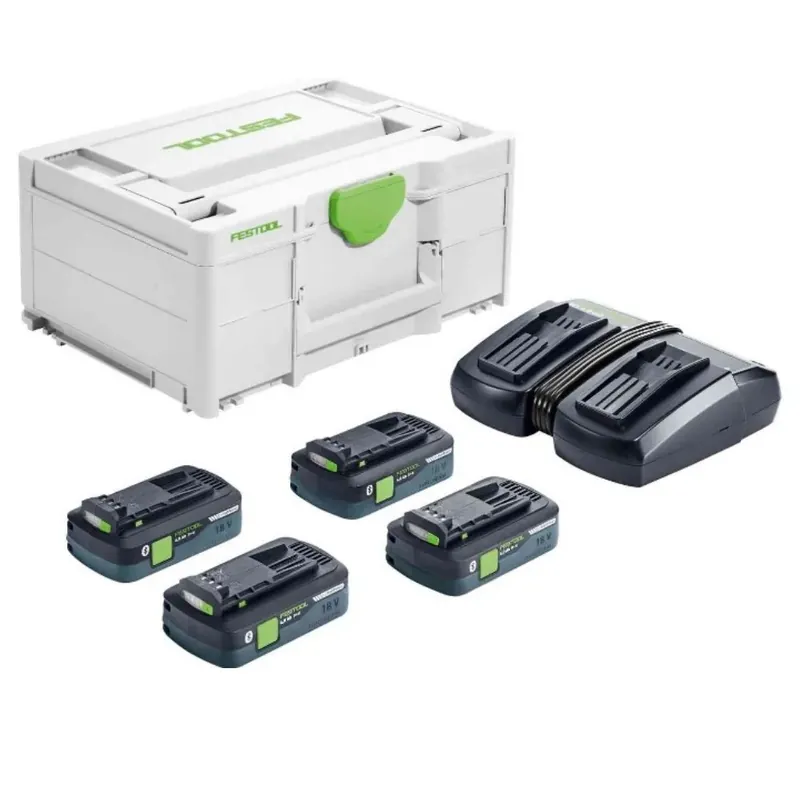Exclusieve Aanbieding SET ENERGIA FESTOOL SYS 18V 4X4,0Ah + TCL 6 DUO 577104