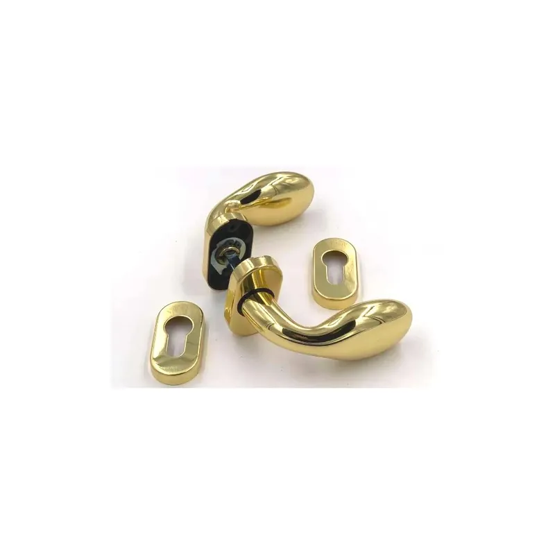 COPPIA POMOLO GPB ARIETE ROSETTA BOCCHETTA OVALE YALE OTTONE LUCIDO Flitsaanbieding