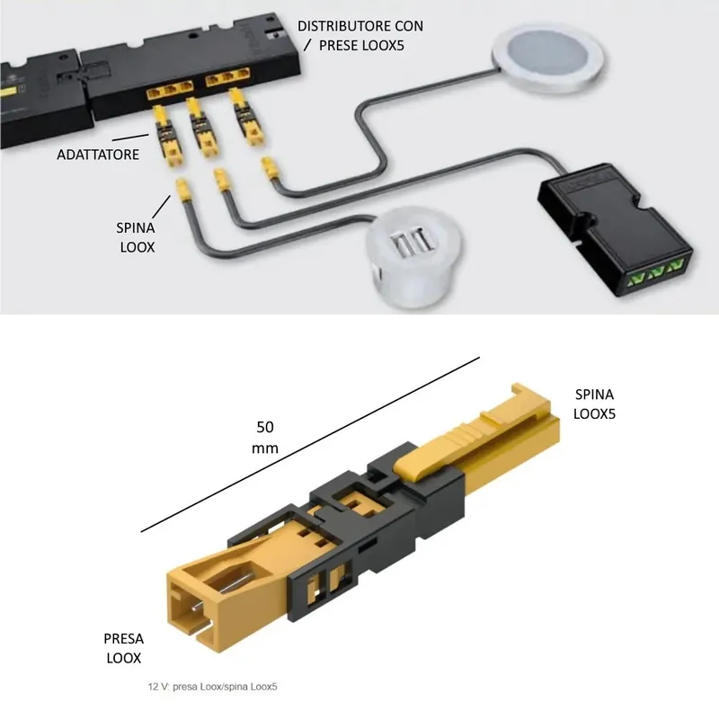 Weekendaanbieding ADATTATORE 12V HAFELE PER LA CONNESSIONE TRA DISPOSITIVI LOOX A DRIVER LOOX5 833.95.753
