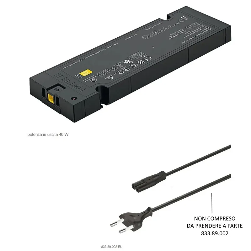 DRIVER PER LED 12Volt 40Watt HAFELE LOOX5 SENZA CAVO E SPINA EU 833.95.002 Flitsaanbieding