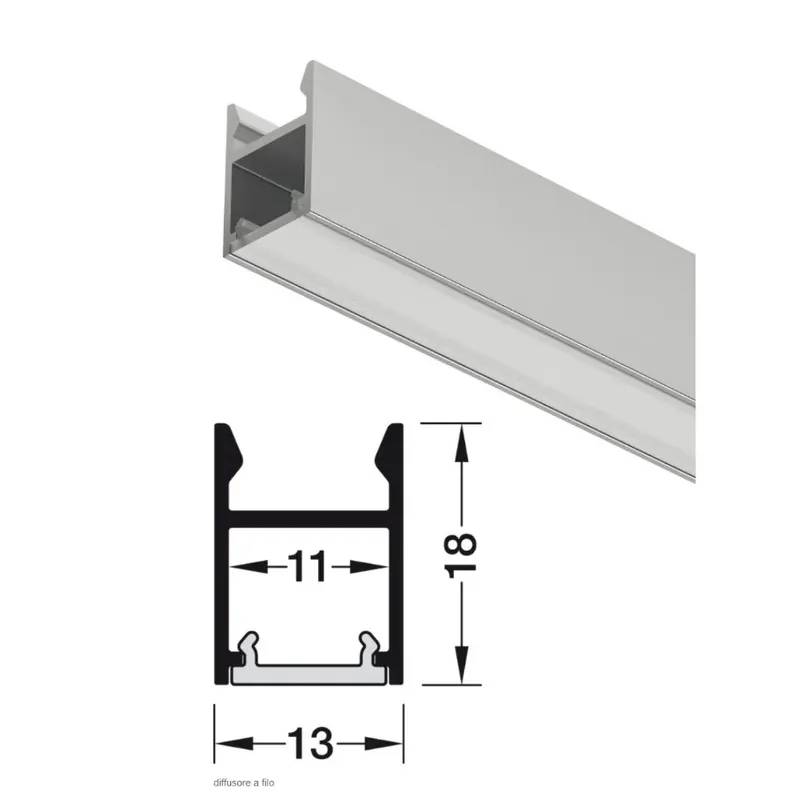 Bestel Nu PROFILO 2103 HAFELE LOOX5 MT. DA APPLICARE PER LED IN ALLUMINIO FINITURA ARGENTO 833.95.736