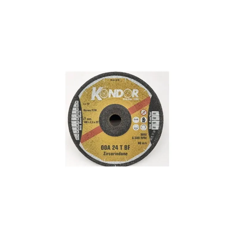 Direct Verzonden DISCO ABRASIVO KONDOR PER FERRO D.180X2,5X22 mm ZIRCONIO