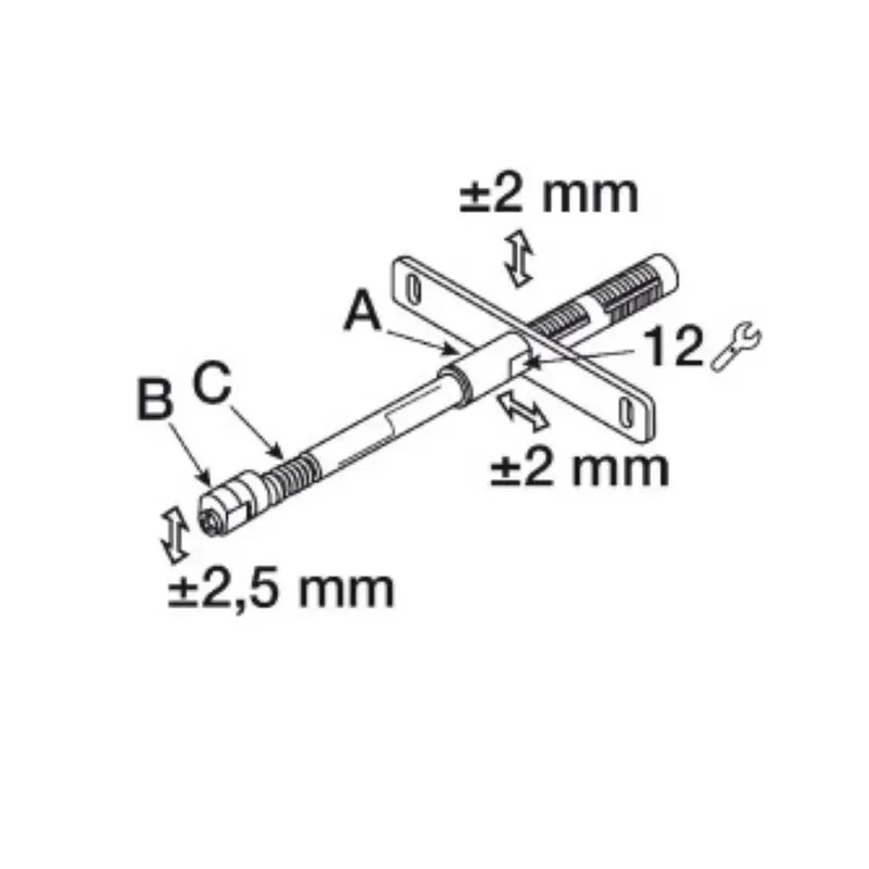 Merkproduct REGGIMENSOLA A SCOMPARSA REGOLABILE MN1021 145 mm