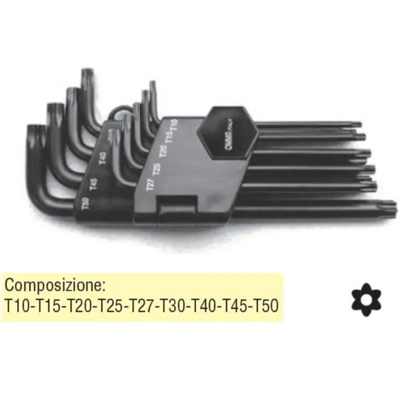 Koopje SERIE CHIAVI TORX CON FORO OMMA ( 9 PZ ) -OFFERTA-