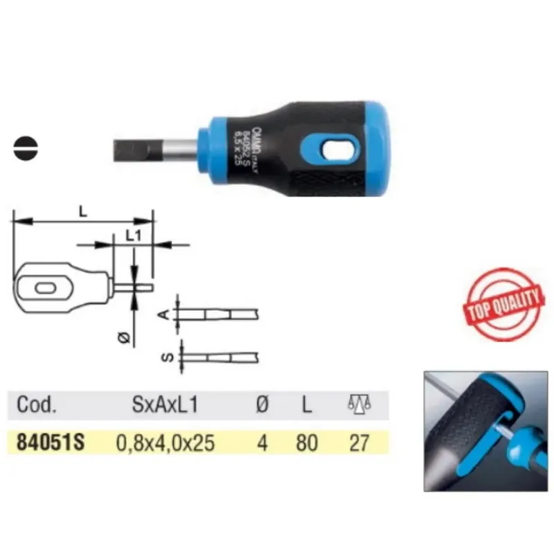 CACCIAVITE OMMA "NANO" TAGLIO 4 X 25 MM Gecertificeerd