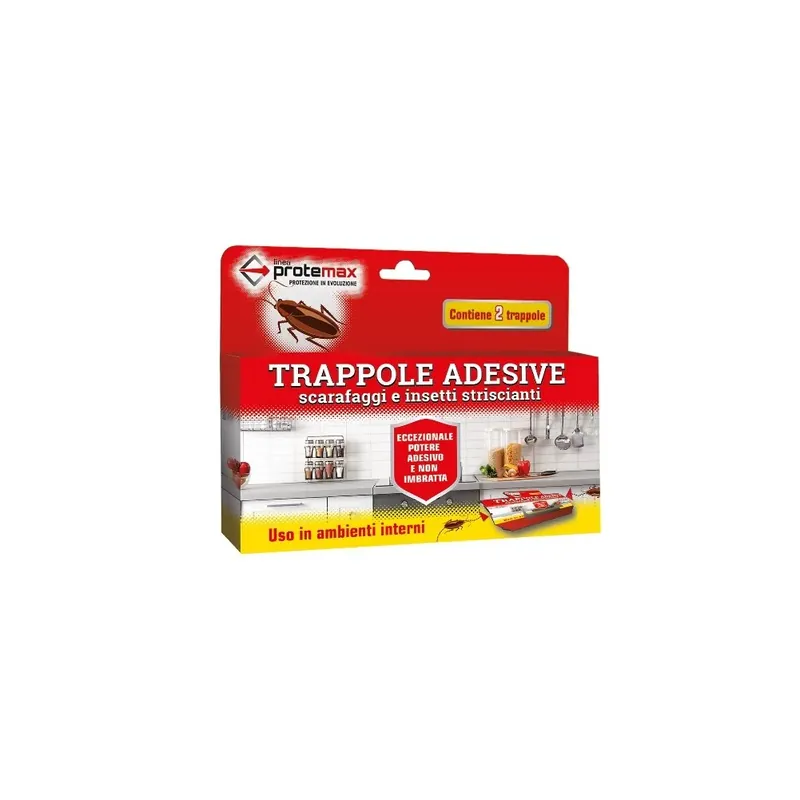 TRAPPOLA ADESIVA PER SCARAFAGGI CONFEZIONE DA 2 PEZZI PROTEMAX -OFFERTA- Aanbieding