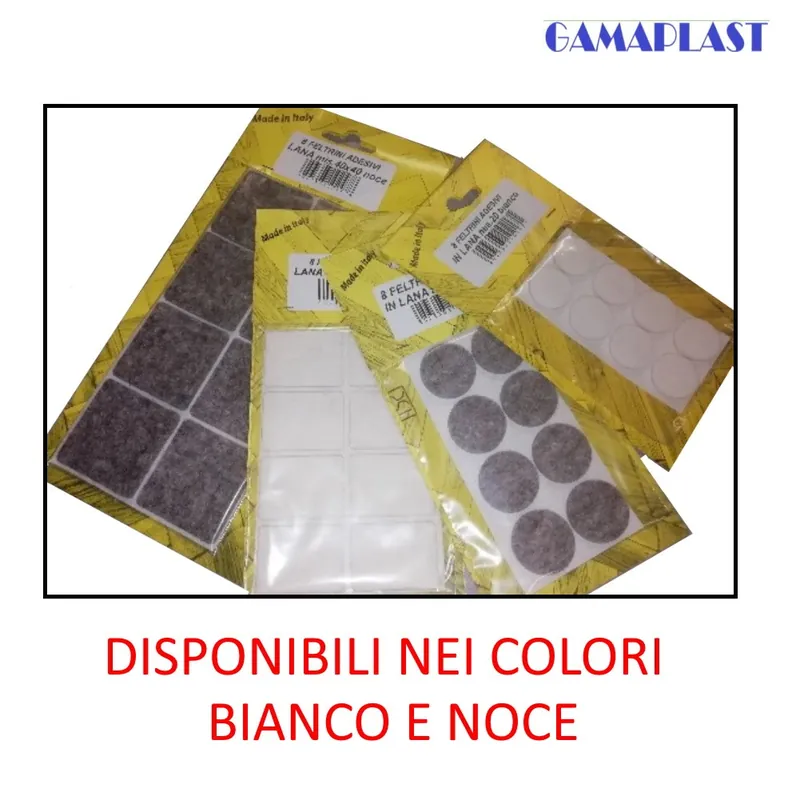 FELTRINI ADESIVI IN BLISTER DA 8 PEZZI COLORE NOCE E BIANCO Betaalbaar